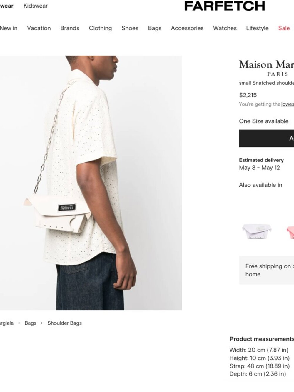 MAISON MARGIELA Snatched Python-Effect Small Bag - Picture 16 of 16